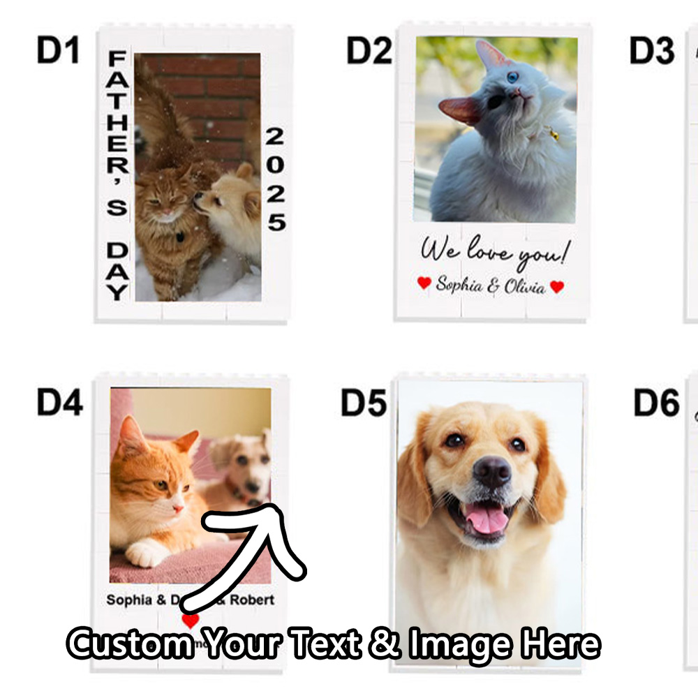 Personalized Engraved Gift - 1PC Custom Pet Building Blocks -
