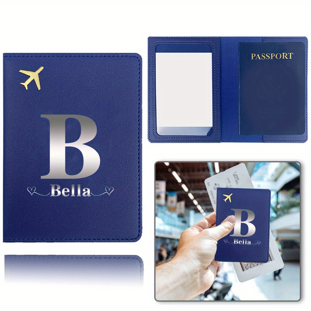 Leather Passport Cover - Faux Leather Personalized Passport Cover, Slim