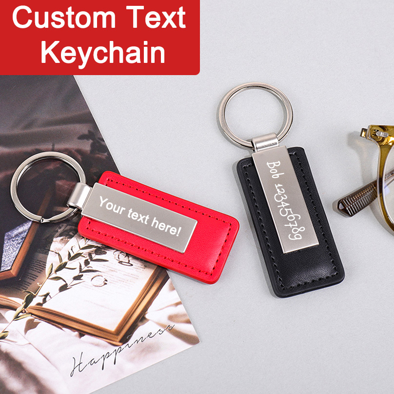 PU Leather Custom Name Keychai - Personalized Engraved Gift บทวิจารณ์และราคา