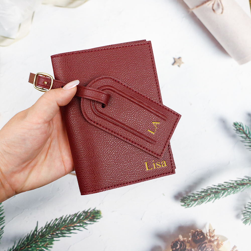 Customized letter pu leather a - Leather Passport Cover บทวิจารณ์และราคา