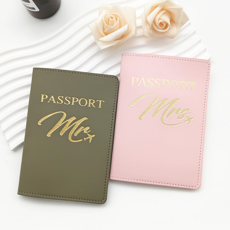 2PCS a Set Mr/Mrs Lovers Coupl - Leather Passport Cover บทวิจารณ์และราคา