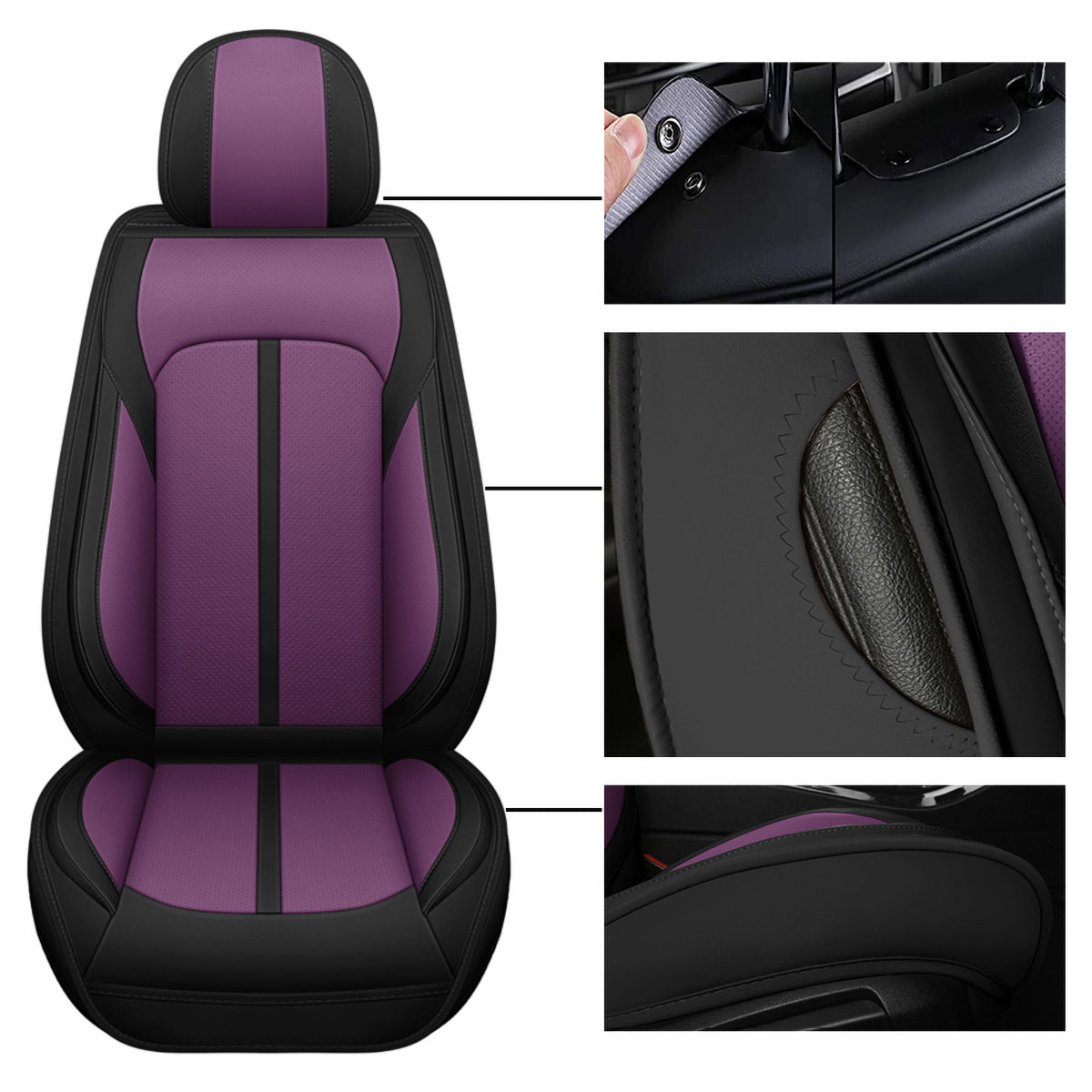 PU Leather Car Seat Covers Ful - Leather Passport Cover บทวิจารณ์และราคา
