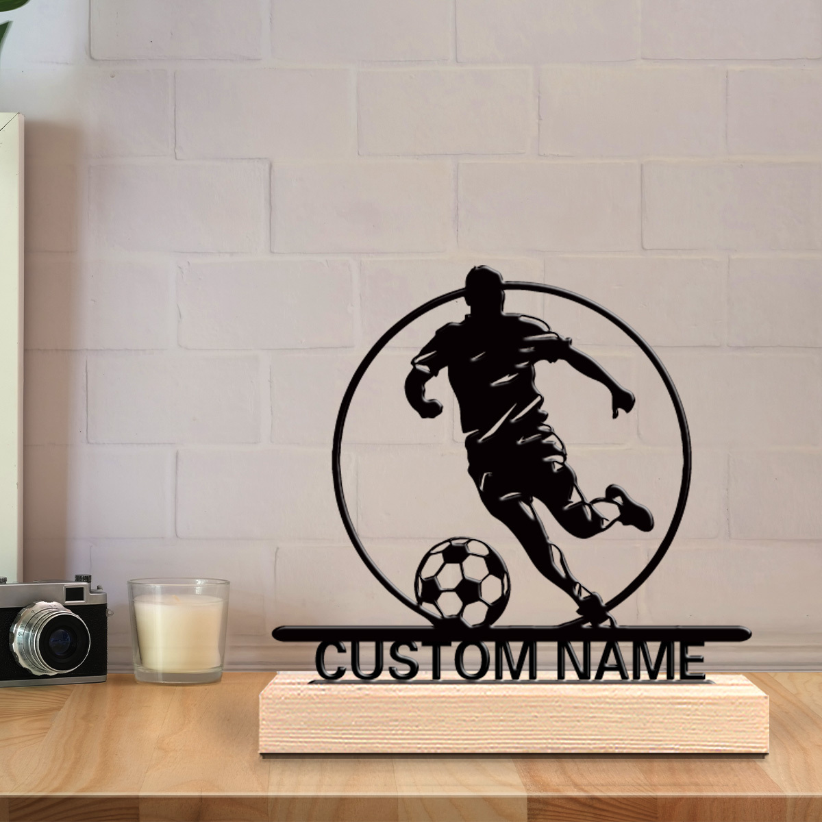 Custom Soccer Player Metal Sta - Personalized Engraved Gift บทวิจารณ์และราคา