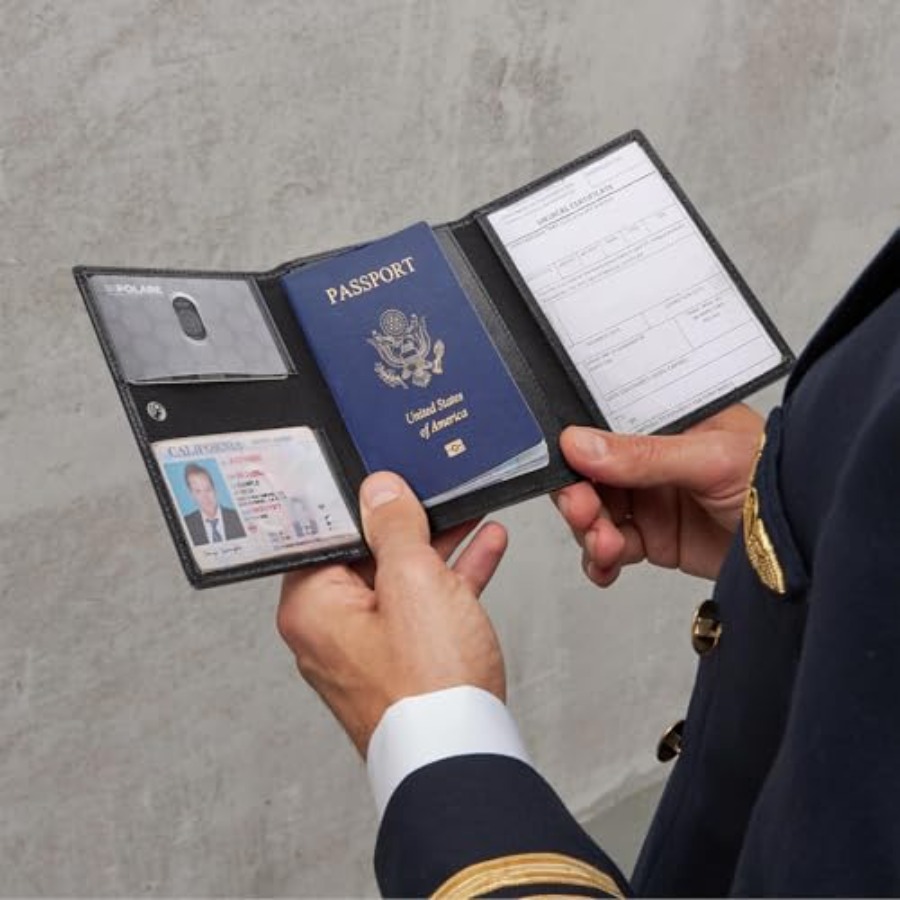 Polare Napa Leather Pilot Wall - Leather Passport Cover บทวิจารณ์และราคา
