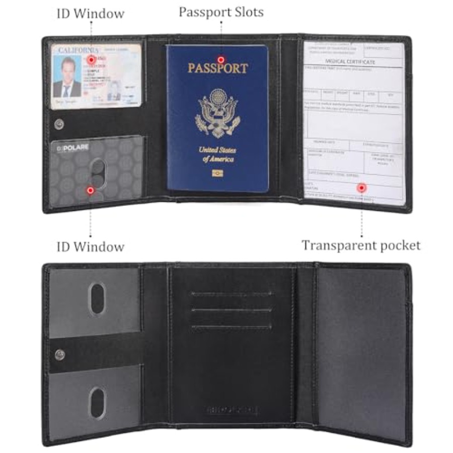 Polare Napa Leather Pilot Wall - Leather Passport Cover บทวิจารณ์และราคา
