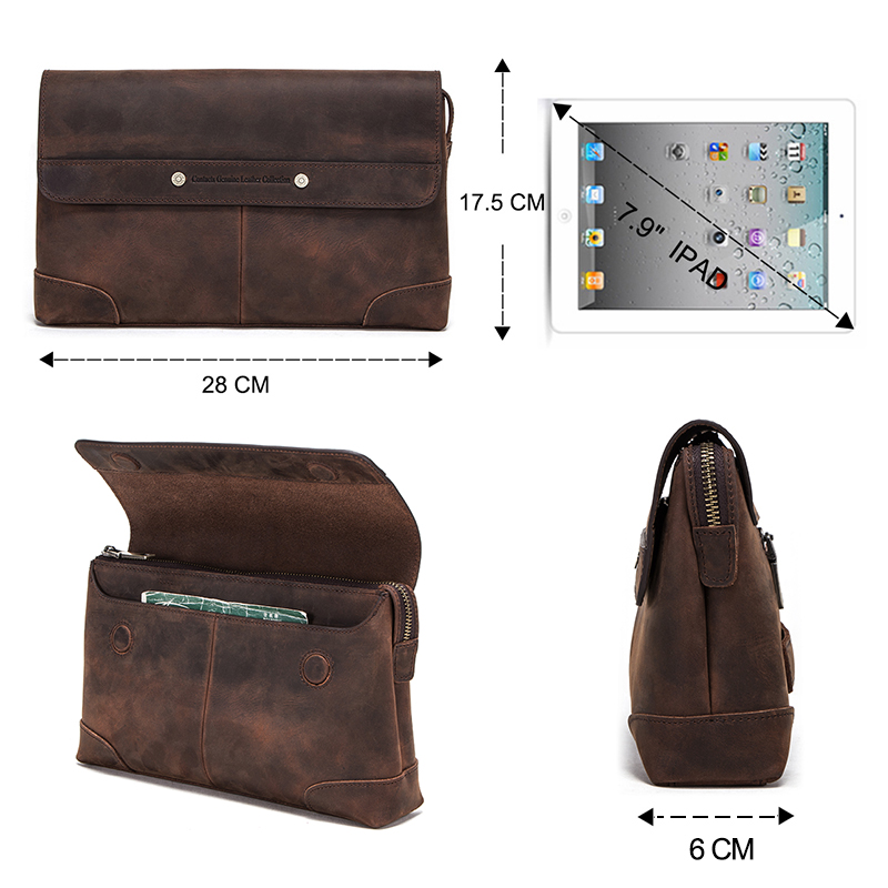 CONTACT'S Men Clutch Bags Larg - Leather Passport Cover บทวิจารณ์และราคา