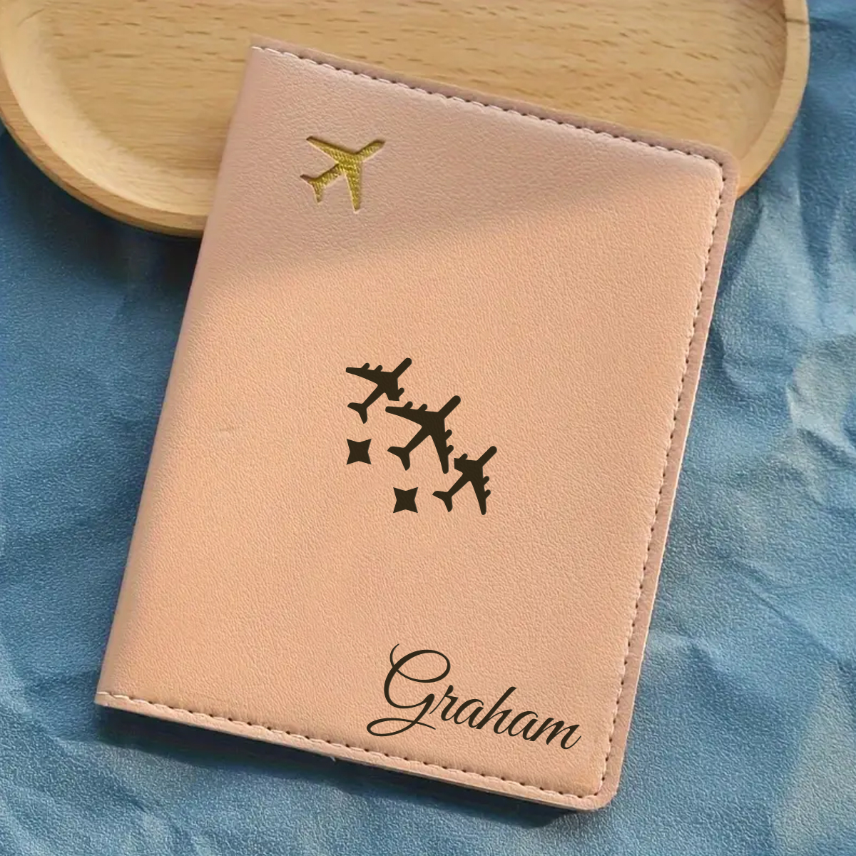 2 customized hot stamping name - Leather Passport Cover บทวิจารณ์และราคา