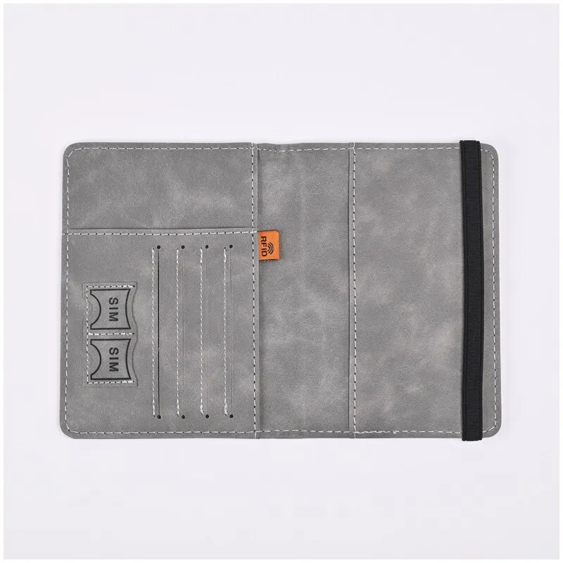 Men PU Leather Wallet Travel P - Leather Passport Cover บทวิจารณ์และราคา